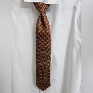 Jos. A. Bank Silk Tie in Brown and Orange